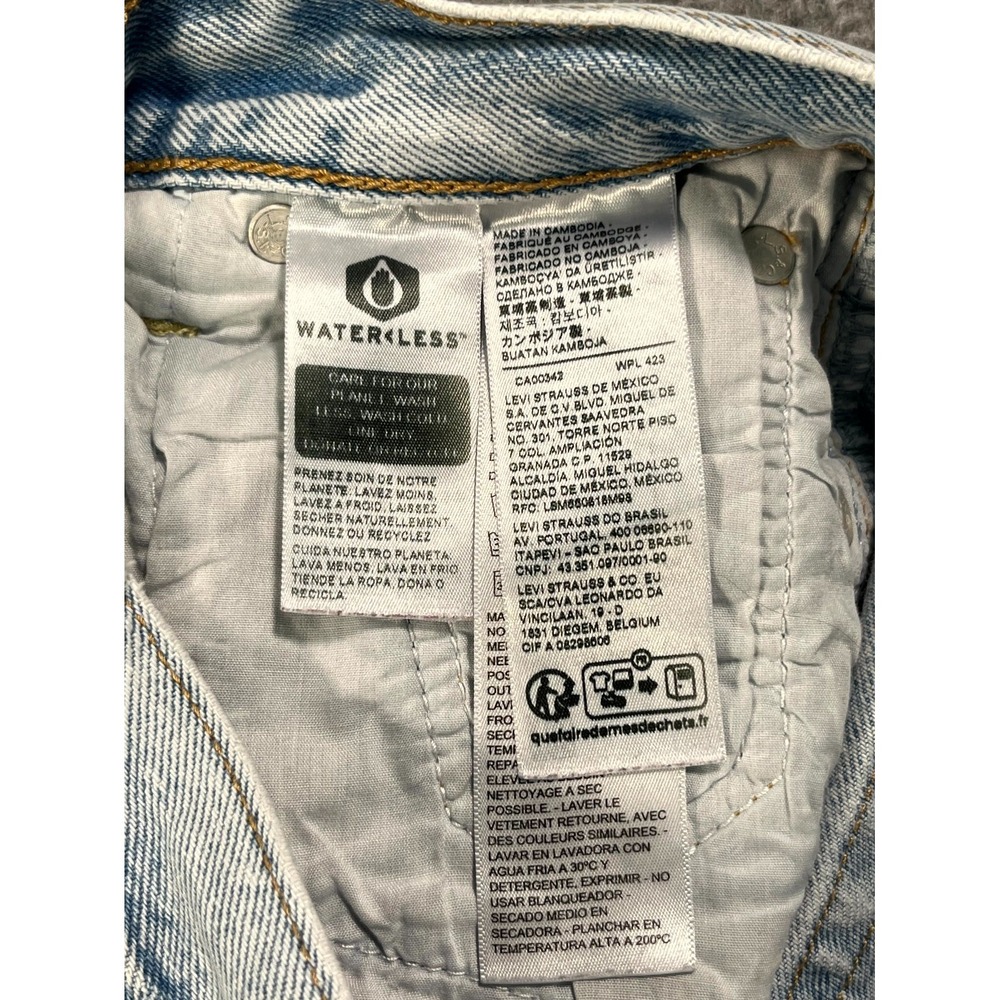 Levi's Ribcage Straight Ankle Jeans Womens 25 Blue Denim Cotton Light Wash - Picture 7 of 16